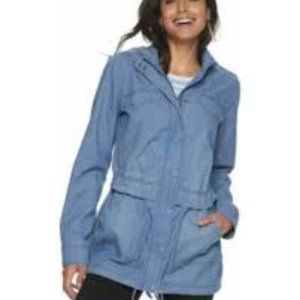 WoolRich Women Blue Utlity Light Weight hoodie Zipper Outdoor Jacket